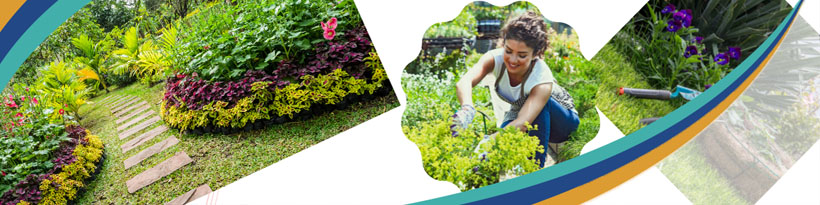 Mujer trabajando en jardín
